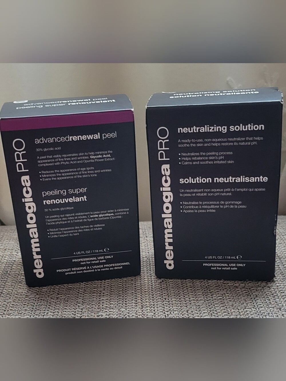 Dermalogica Pro Advanced Renewal Peel & Neutralizing Solution 4oz Each - Fresh